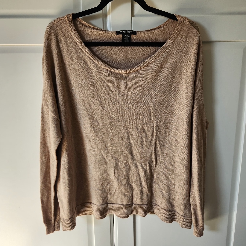 STREETWEAR SOCIETY Beige cotton oversize sweater Size M